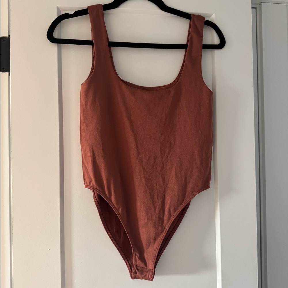 Target Women's Rust-Colored Scoop Neck Bodysuit